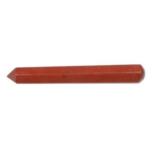 Photo d'un bâton de massage en pierre de jaspe rouge