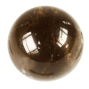 Photo d'une boule de massage en pierre de quartz fumé