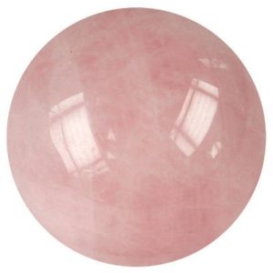 Photo d'une boule de massage en pierre de quartz rose