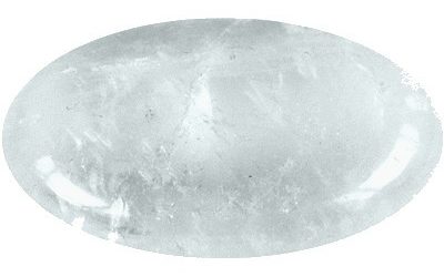 Photo d'un galet en pierre de cristal de roche