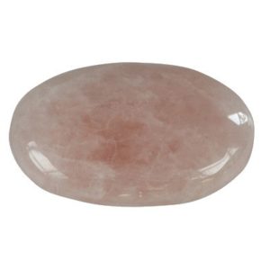 Photo d'un galet en pierre de quartz rose