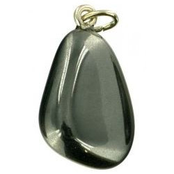 Pendentif Corne En Hématite Naturelle 3 Cm - Pierre Grise, Vendu Sans Chaîne