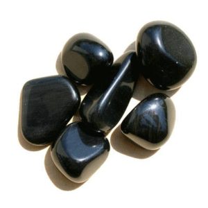 pierre roulée obsidienne noire