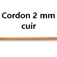 cordon cuir brun 2 mm