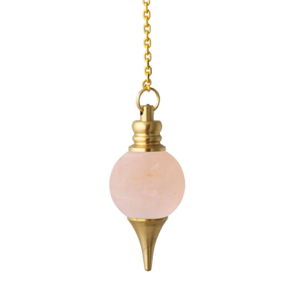 Pendule spheroton quartz rose