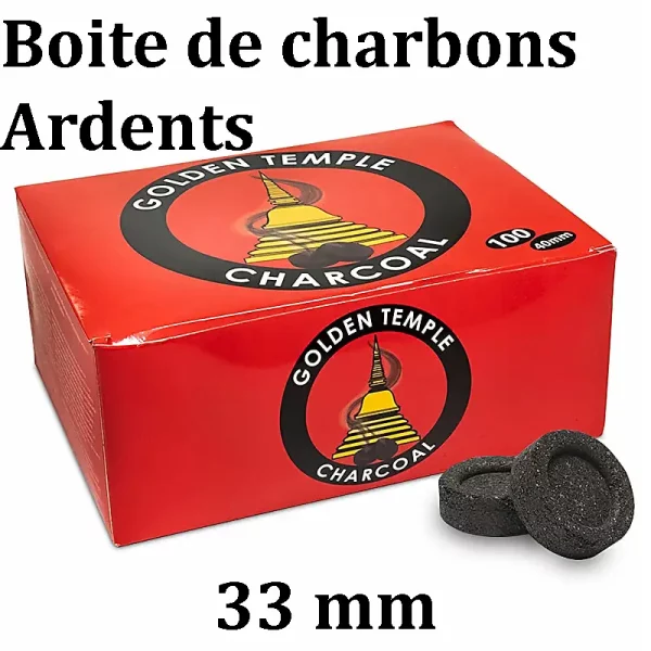 Photo d'une boite charbons ardents 33 mm