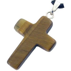 pendentif croix oeil de tigre