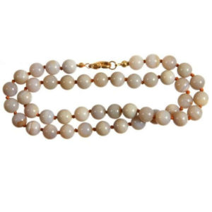 Collier perles 8 mm agate