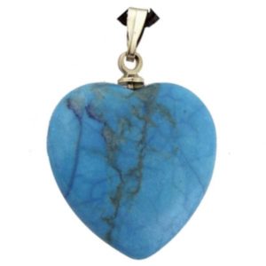 pendentif coeur pierre de turquoise