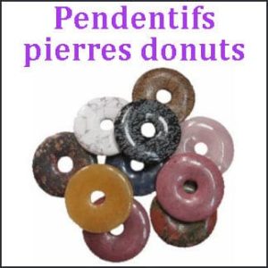 Pendentifs pierres donuts