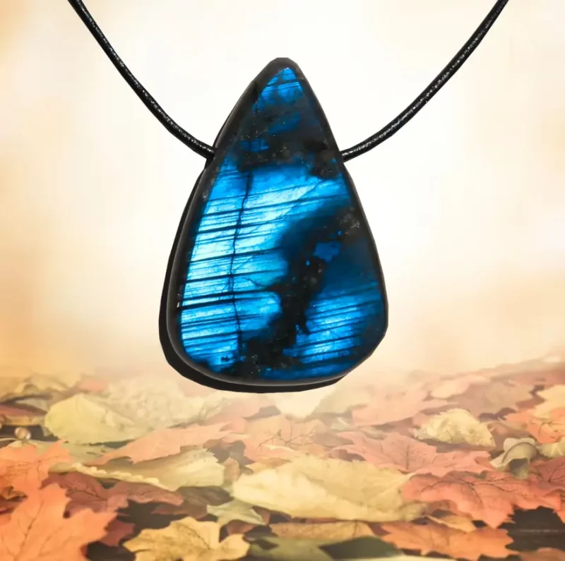 pendentif-tranche-labradorite-3215 Pendentif tranche labradorite N°3215