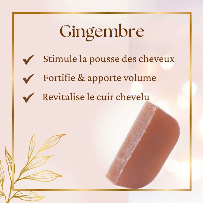 Shampoing gingembre shampoing solide au gingembre