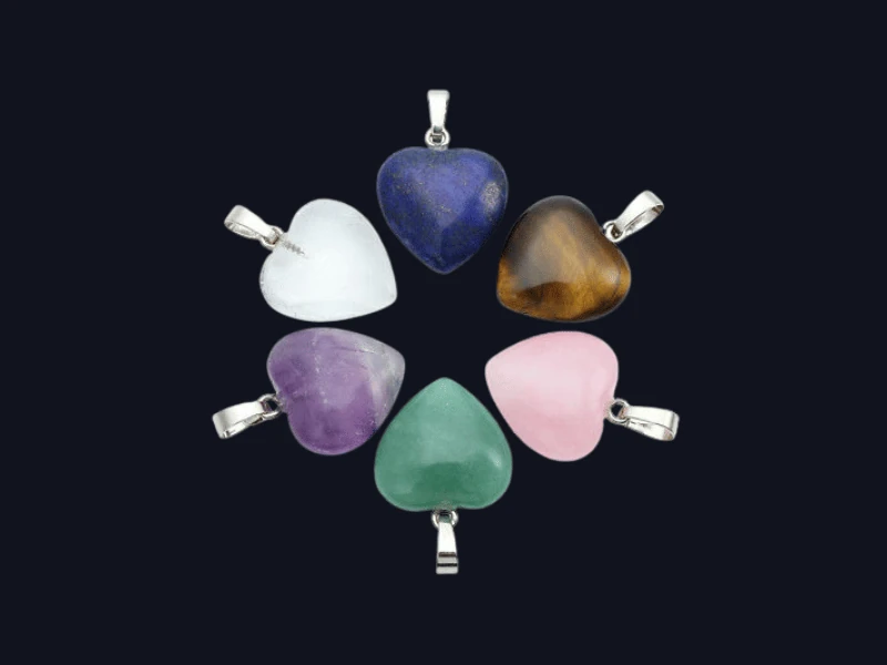 Pendentifs cœurs Pendentifs cœurs en pierre