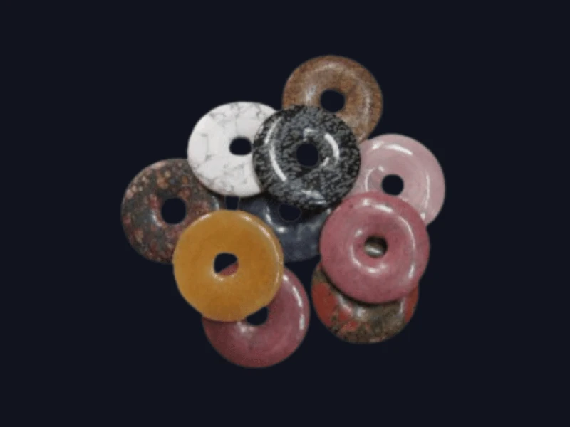 Pendentif donuts Pendentifs donuts en pierre