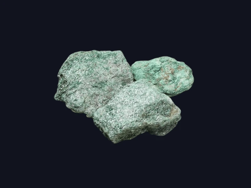 Minéraux en fuchsite natuels