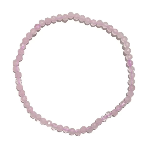 bracelet facettes quartz rose Bracelet facettes en quartz rose naturel
