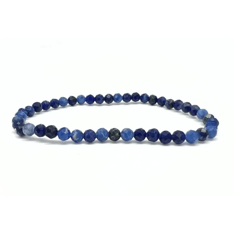 Bracelet à facette en sodalite naturel