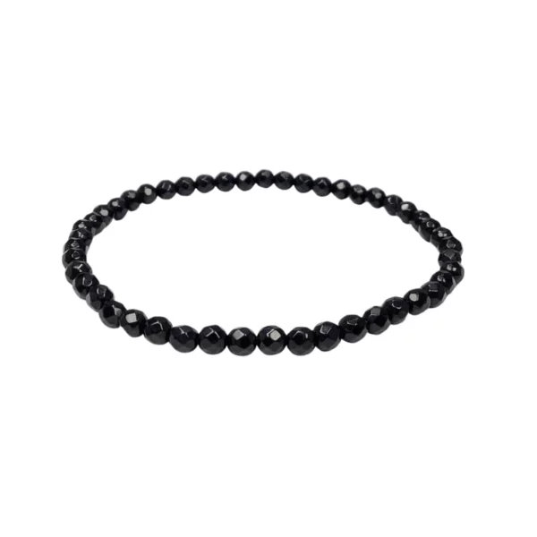 bracelet facettes tourmaline noire Bracelet à facettes en tourmaline noire naturel