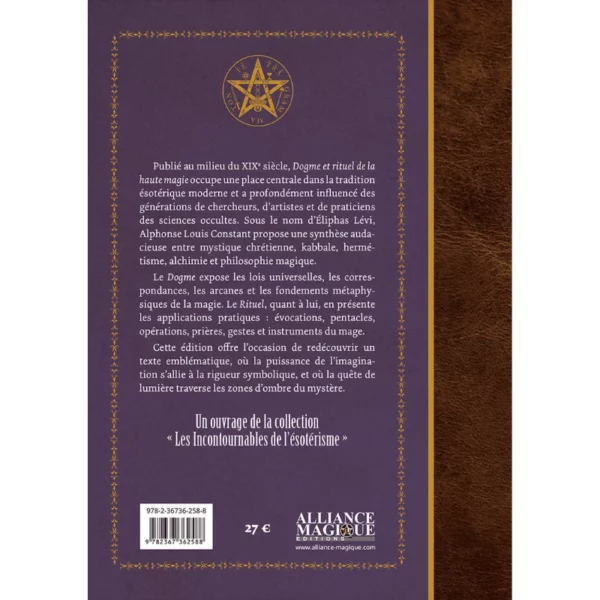 dogme et rituel de la haute magie verso Dogme et rituel de la haute magie